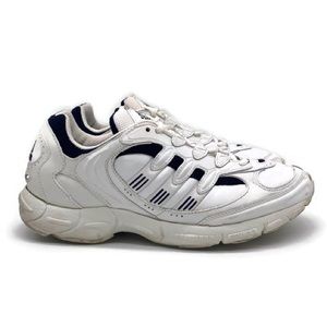 Adidas Walking Dad Shoes White/Navy Blue Women's Size 8